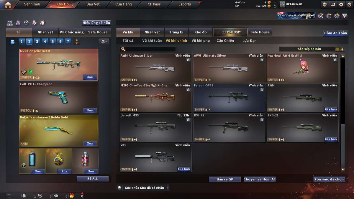 shop acc cf uy tin gia re